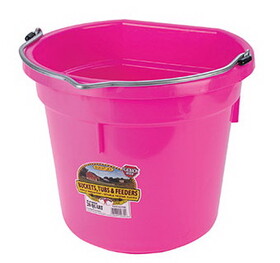 Behlen P20FBHOTPINK Flat Back Plastic Bucket - Hot Pink -20 Quart - Each