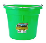 Behlen P20FBLIMEGREEN Flat Back Plastic Bucket - Lime Green -20 Quart - Each