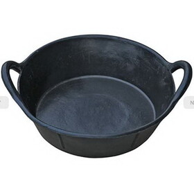 Behlen DF3D Rubber Pan With Handles - Black - 3 Gallon - Each