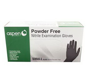 Behlen 19156850 Powder Free Nitrile Exam Glove Black Small 100 Count Box