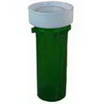Behlen G30020 Reversible Plastic Vial With Dual Purpose Cap 20 Dram Green 270 Count