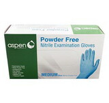 Aspen Vets 21262275 Powder Free Nitrile Exam Glove Blue Medium 100 Count Box