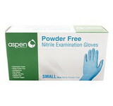 Aspen Vets 21262276 Powder Free Nitrile Exam Glove Blue Small 100 Count Box