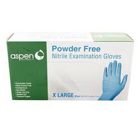 Aspen Vets 21262277 Powder Free Nitrile Exam Glove Blue Xl 100 Count Box