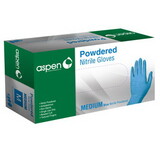 Aspen 21278553 Powdered Nitrile Gloves Blue - Medium (100 Count)
