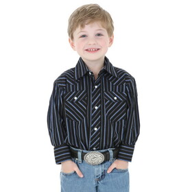 Wrangler 10203WAAL Long Sleeve Dress Western Stripe Shirts - Stripe