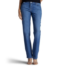 Lee 10305183P Petite Relaxed Fit Straight Leg Jean - Mid Rise - Meridian