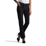 Lee 10305188Q Petite Relaxed Fit Straight Leg Jean - Mid Rise - Black Onyx
