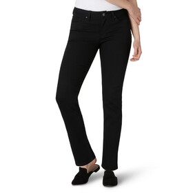 Lee 10352200M Petite Regular Fit Straight Leg Jean - Mid Rise - Black