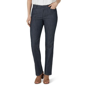 Lee 104631345 Missy Relaxed Fit Secretly Shapes Straight Leg Pant - Mid Rise - Nocturnal