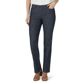 Lee 10463134R Petite Regular Fit Secretly Shapes Straight Leg Pant - Mid Rise - Nocturnal