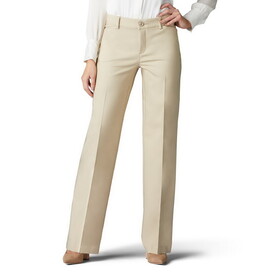 Lee 104633215 Missy Regular Fit Flex Motion Trouser Pant - Mid Rise - Bungalow Khaki