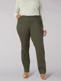Lee 104852534 Wrinkle Free Relaxed Fit Straight Leg Pant - Frontier Olive