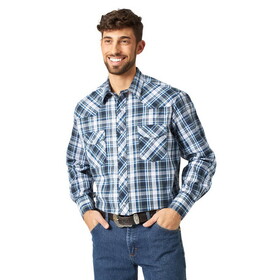 Wrangler 1075204PP Sport Western Snap Shirt - Long Sleeves (Regular Sizes) - Plaid