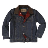 Wrangler 1084265RT Boys Western Blanket Lined Jacket - Rustic Blue/Red Plaid