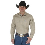 Wrangler 10MS70319 Mens Authentic Cowboy Cut Work Shirt - Khaki