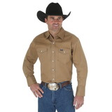 Wrangler 10MS71519 Mens Authentic Cowboy Cut Work Shirt - Rawhide