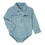 Wrangler 10PQ1371D Baby Long Sleeve Bodysuit - Faded Blue
