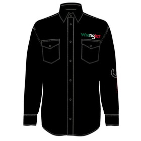 Wrangler 112317124 Long Sleeve Logo Shirt - Black