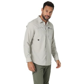 Wrangler 112321677 ATG -x- Hike To Fish Long Sleeve Shirt - Aluminum