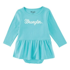 Wrangler 112338973 Baby Girl Bodysuit with Skirt - Teal