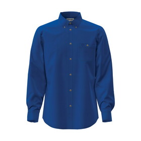 Wrangler 112345803 George Strait Solid Long Sleeve Shirt - Relaxed Fit (10MGS273B) - Royal Blue
