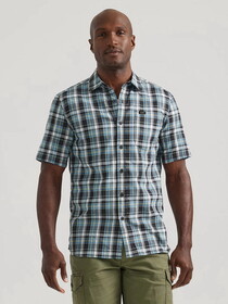 Lee 112347458 Short Sleeve Plaid All Purpose Shirt - Charcoal Intuition Gray Plaid