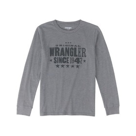 Wrangler Boys Long Sleeve T-Shirt - Graphite Heather