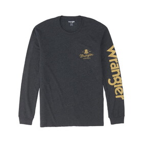 Wrangler Graphic Long Sleeve T-Shirt - Regular Fit - Washed Black