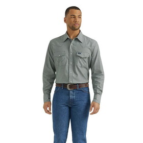 Wrangler 112352646 Western Long Sleeve Workshirt - Classic Fit - Green