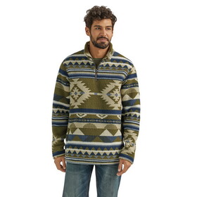 Wrangler 112353283 1/4 Zip Sherpa Pullover - Alpine