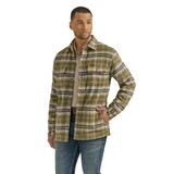 Wrangler 112353425 Flannel Shirt Jacket - Quilted Lined - Birch