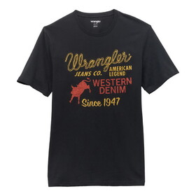 Wrangler Short Sleeve T-shirt - Regular Fit - Washed Black