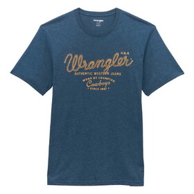 Wrangler Short Sleeve T-shirt - Regular Fit - Dark Denim Heather