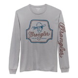 Wrangler Long Sleeve T-shirt - Regular Fit - Ultimate Gray Heather