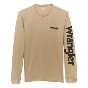 Wrangler Long Sleeve T-shirt - Regular Fit - Trench Coat Heather