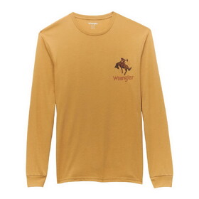 Wrangler Long Sleeve T-shirt - Regular Fit - Pale Gold Heather