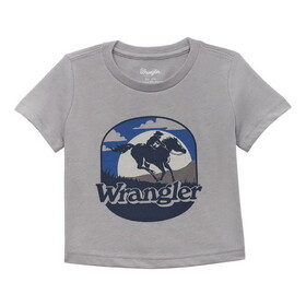 Wrangler 112354235 Baby Boy Graphic Short Sleeve Shirt - Ultimate Gray Heather