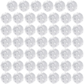 GOGO 48 Pack Perforated Plastic Golf Balls, White Golf Training Balls