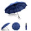 TOPTIE Automatic Travel Umbrella, Windproof Sun&Rain Folding Umbrellas with 10 Ribs (Blue)