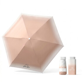 TOPTIE Gradient Mini Umbrella Compact Pocket Umbrella for Travel Sun & Rain Small Parasol