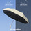 TOPTIE Black Travel Umbrella UV Protection with Auto Open & Close, Sun & Rain Windproof Umbrella