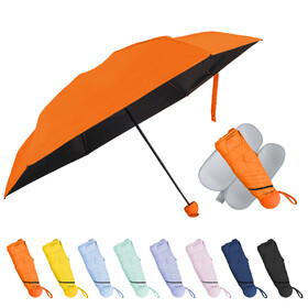 TOPTIE Compact Mini Umbrella for Purse, Small Sun & Rain Umbrellas with Case, Travel Folding Umbrella