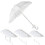 TOPTIE Pack of 12 Wedding Ruffle Stick Umbrellas, Satin Parasol with Lace Decoration, Photography Prop Umbrella Party Favor