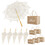 TOPTIE Set of 6 Lace Parasol Umbrellas & 6 Jute Tote Bags, Bridal Umbrella Wedding Bridesmaids Gift Bag