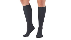 AliMed 60987 Support Trouser Sock, Black, Women's Large, Pair #60987