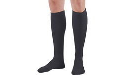 AliMed 60993 Support Trouser Sock, Black, Men's Small, Pair #60993