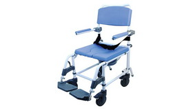 AliMed 713397 Ezee Life Aluminum Shower-Commode Chair, Std., 18" Seat #713397