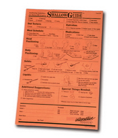 AliMed 80174- Swallowguide - Wall Size - Pad of 50 sheets