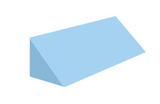 AliMed 9-007- 45 Deg. Triangle Positioner - Upholstered Blue Nylon - 7